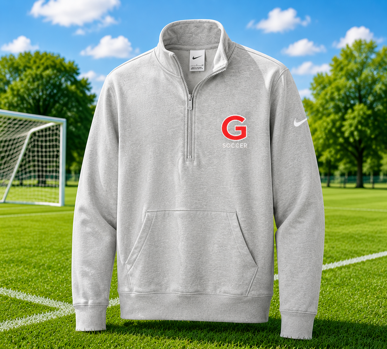 Goshen Soccer Nike Women's Club Fleece Sleeve Swoosh 1/2-Zip