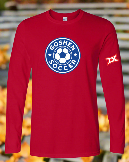 Goshen Soccer Badge Softstyle® Long Sleeve T-Shirt w/ Section IX emblem